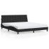 Estructura de cama sin colchón terciopelo negro 180x200