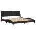 Estructura de cama sin colchón terciopelo negro 180x200