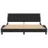 Estructura de cama sin colchón terciopelo negro 180x200