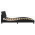 Estructura de cama sin colchón terciopelo negro 180x200