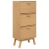 Zapatero OLDEN madera maciza de pino marrón 55x35x120
