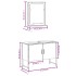 Juego de muebles de baño 2 pzas madera de ingeniería