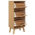 Zapatero OLDEN madera maciza de pino marrón 55x35x120