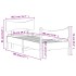 Estructura de cama sin colchón madera maciza blanca 75x190
