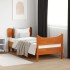 Cama sin colchón madera maciza de pino marrón cera 100x200