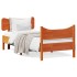 Cama sin colchón madera maciza de pino marrón cera 100x200