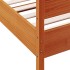 Cama sin colchón madera maciza de pino marrón cera 100x200