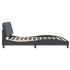 Estructura de cama sin colchón terciopelo gris oscuro