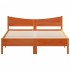 Cama sin colchón madera maciza pino marrón cera 150x200