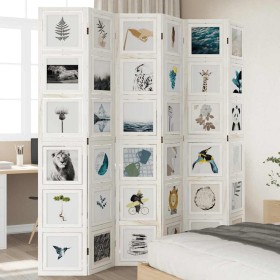 Biombo separador de 6 paneles madera maciza Paulownia