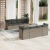 Set de muebles de jardín 9 pzas y cojines ratán sintético