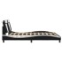 Estructura de cama con LED sin colchón negro blanco 180x200