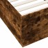 Estructura de cama madera de ingeniería roble humo 100x200