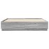 Estructura de cama madera de ingeniería gris Sonoma 180x200