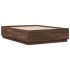 Estructura de cama madera de ingeniería marrón roble 135x190