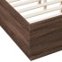 Estructura de cama madera de ingeniería marrón roble 135x190