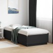 Estructura de cama madera de ingeniería negra 100x200 cm