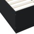 Estructura de cama madera de ingeniería negra 100x200
