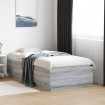 Estructura cama con luces LED madera gris Sonoma 90x190 cm