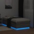 Estructura cama con luces LED madera gris Sonoma 90x190