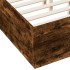 Estructura cama con luces LED madera roble ahumado 135x190
