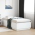 Estructura cama con luces LED madera ingeniería blanco