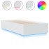 Estructura cama con luces LED madera ingeniería blanco