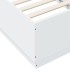 Estructura cama con luces LED madera ingeniería blanco