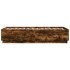Estructura cama con luces LED madera roble ahumado 75x190