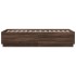Estructura cama con luces LED madera marrón roble 75x190