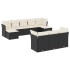 Set de sofás de jardín 10 pzas cojines ratán sintético
