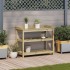 Mesa plantación con estantes madera impregnada 108x45x86,5
