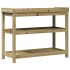 Mesa plantación con estantes madera impregnada 108x45x86,5