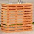Mesa alta bar de jardín madera pino marrón cera 113,5x50x103