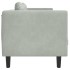 Sofá con cojines 2 plazas terciopelo gris