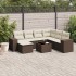 Set sofás de jardín 8 piezas y cojines ratán sintético