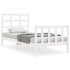 Estructura de cama sin colchón madera maciza blanca 90x190