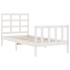 Estructura de cama sin colchón madera maciza blanca 90x190