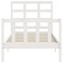 Estructura de cama sin colchón madera maciza blanca 90x190