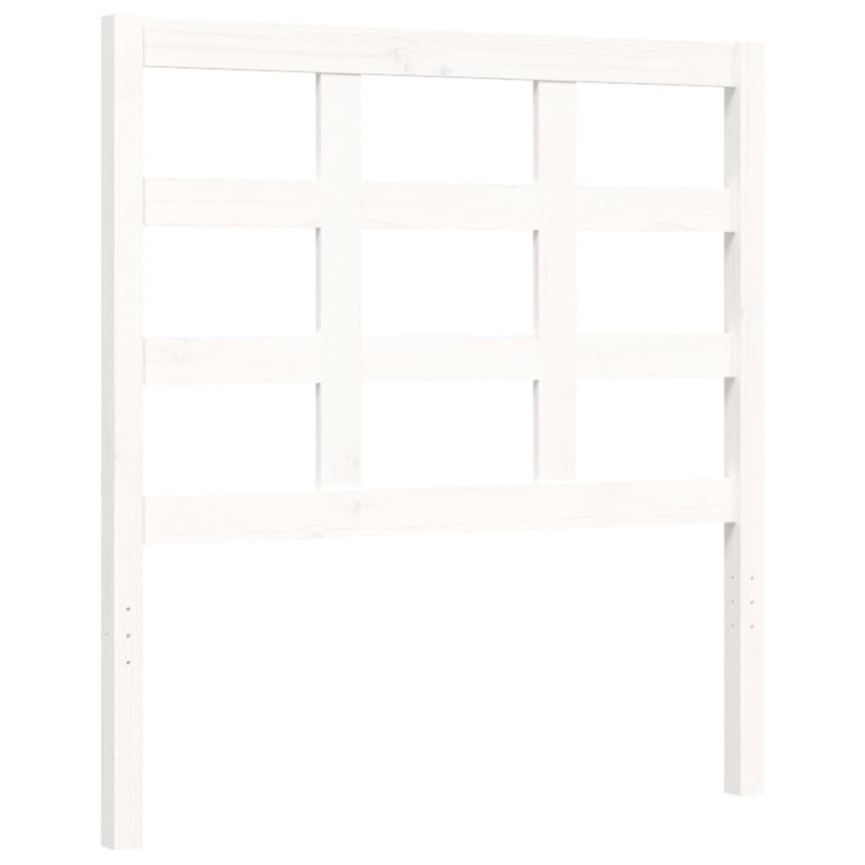 Estructura de cama sin colchón madera maciza blanca 90x190