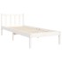 Estructura de cama sin colchón madera maciza blanca 90x190