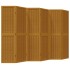 Biombo separador de 6 paneles madera maciza paulownia