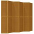 Biombo separador de 6 paneles madera maciza paulownia