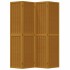 Biombo separador de 4 paneles madera maciza paulownia