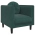 Sillón con cojín terciopelo verde