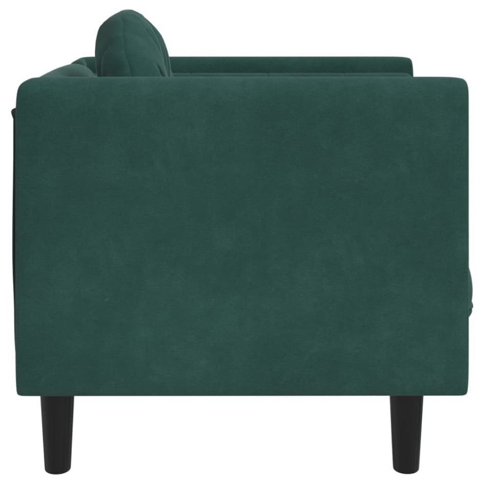 Sillón con cojín terciopelo verde