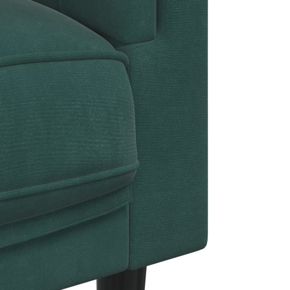 Sillón con cojín terciopelo verde