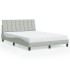 Estructura de cama sin colchón terciopelo gris claro 120x200
