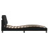 Estructura de cama sin colchón terciopelo negro 100x200