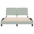 Estructura de cama sin colchón terciopelo gris claro 120x200